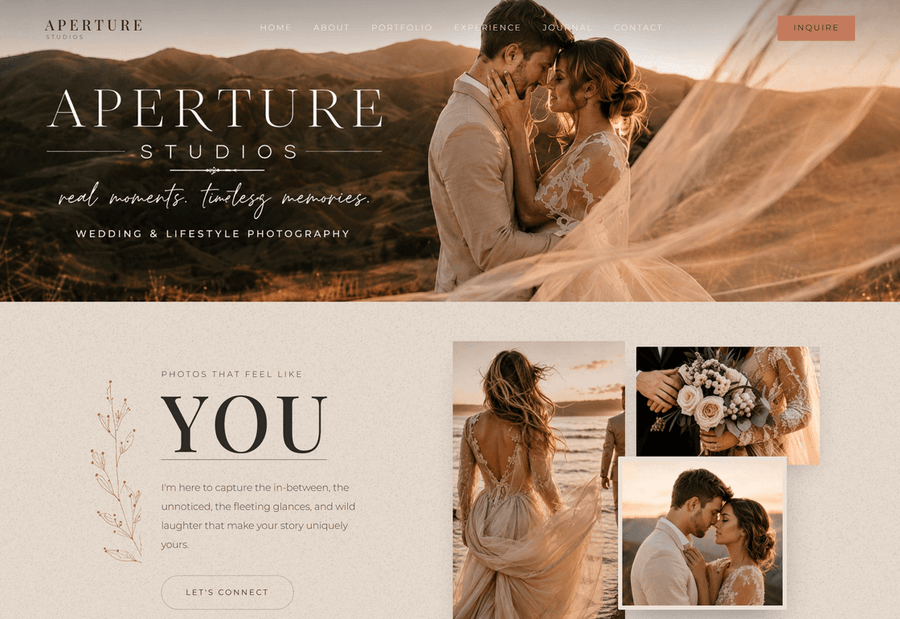 Aperture Studios website preview